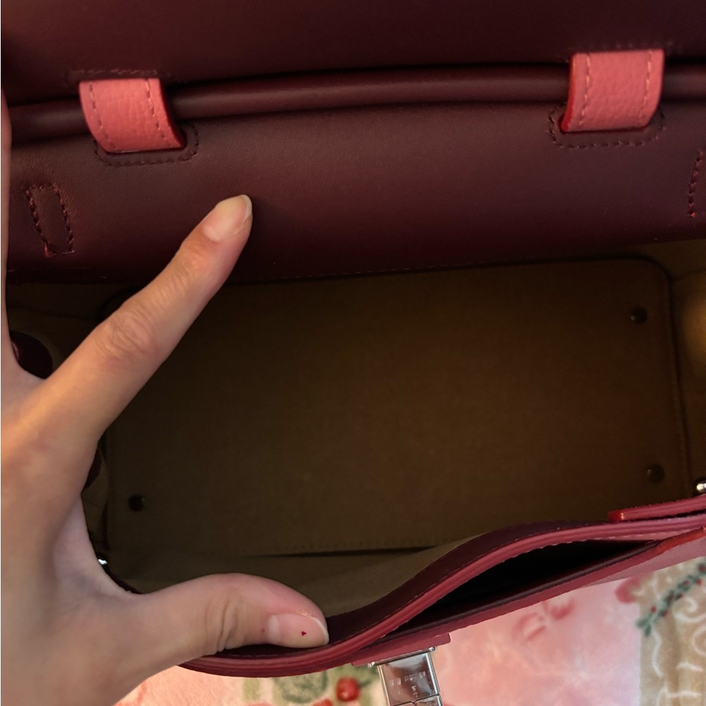 MCM Pink Leather Top-Handle Satchel - Picture 6 of 15